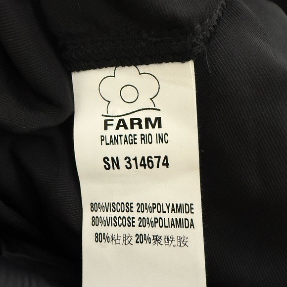 NWT FARM Rio Velvet Embroidered Beaded Puffed Sleeve Maxi Dress in Black Sz S - Picture 14 of 14